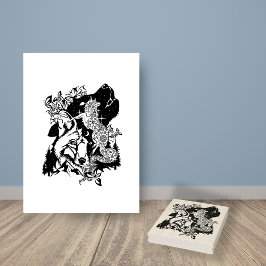 Carimbo De Borracha Página de Coloração de Arte do Coyote Norte-Americ