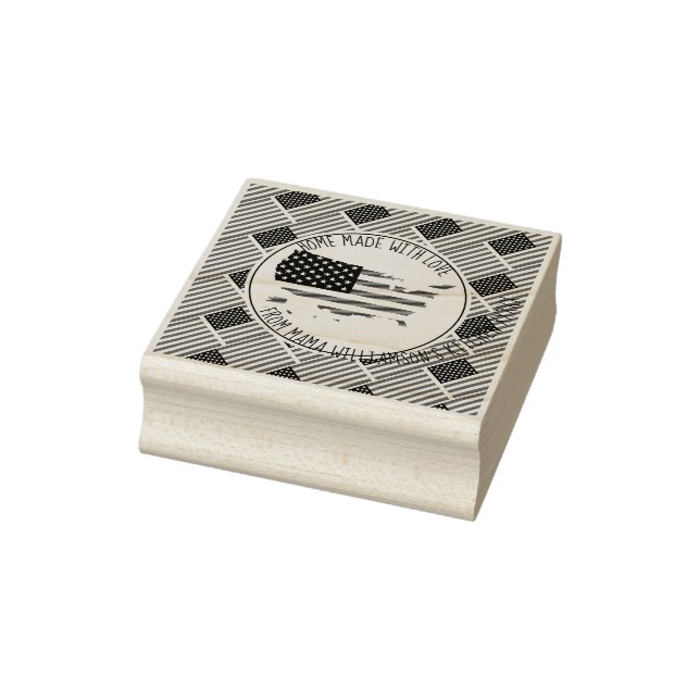 Carimbo De Borracha PÁGINA INICIAL Personalizada FEITA COM O AMOR EUA  (Carimbo)