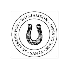 Carimbo De Borracha País Russo Solução Horsround Endereço de devolução