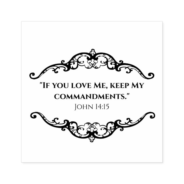 Carimbo De Borracha Palavras de Bíblia de Escritura Amar Comandamentos (Impressão)