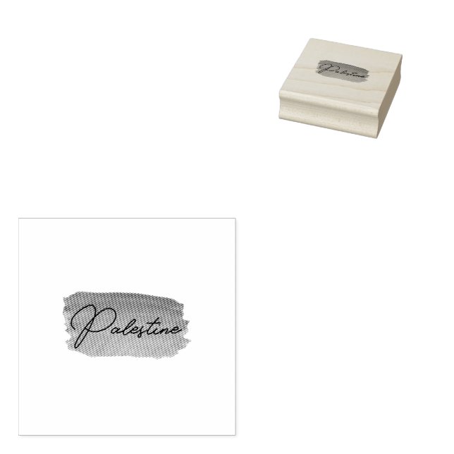 Carimbo De Borracha Palestina Gaza Livre (Carimbado)