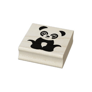 Carimbo De Borracha Panda Bear