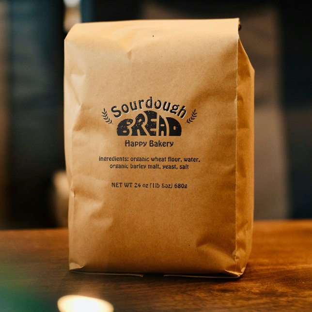 Carimbo De Borracha Pão-pão Ingredientes Comerciais Modernos (Sourdough Bread Bakery Business Ingredients Modern Rubber Stamp)