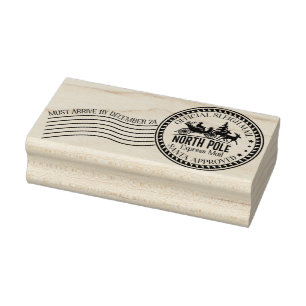 Carimbo De Borracha Papais noeis de Natal - Letra North Pole Express M