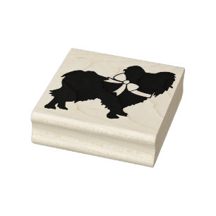 Carimbo De Borracha Papillon Dog Puppy