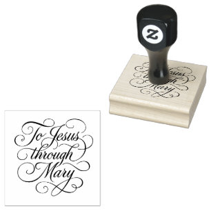 Carimbo De Borracha Para Jesus através de Mary Floured Script