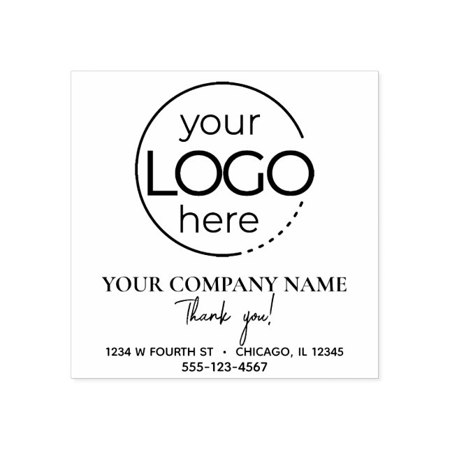 Carimbo de Borracha para Logotipo Comercial Simple (Impressão)