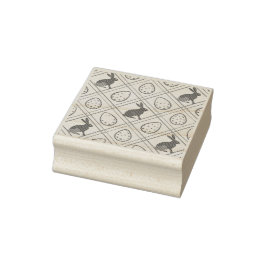 Carimbo De Borracha Páscoa Xadrez castanha