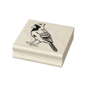 Carimbo De Borracha Pássaro Cardinal