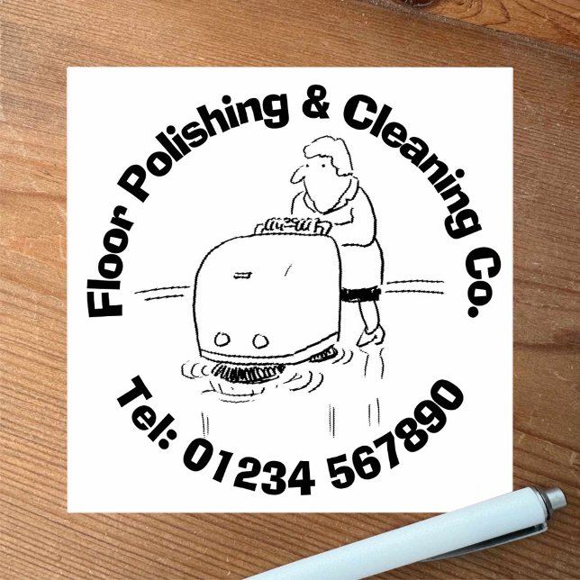 Carimbo De Borracha Pavimentos industriais e limpeza (Criador carregado)