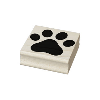 Carimbo De Borracha Paw Print Stamp Pad
