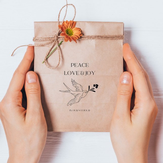 Carimbo De Borracha Paz Amor Alegria Fé Natal Neve Berries (Criador carregado)