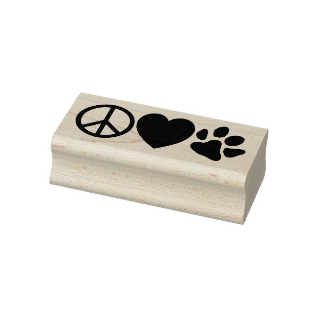 Carimbo De Borracha Paz-Amor-Paw (Carimbo)