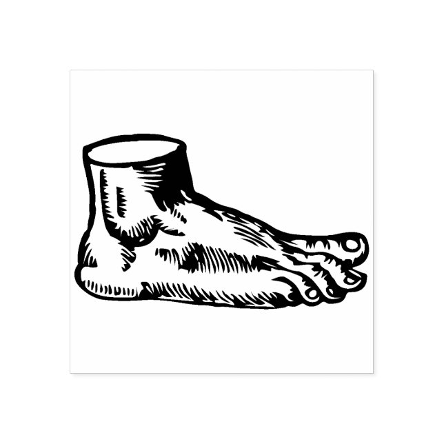 Carimbo De Borracha Pé Humana (Impressão)