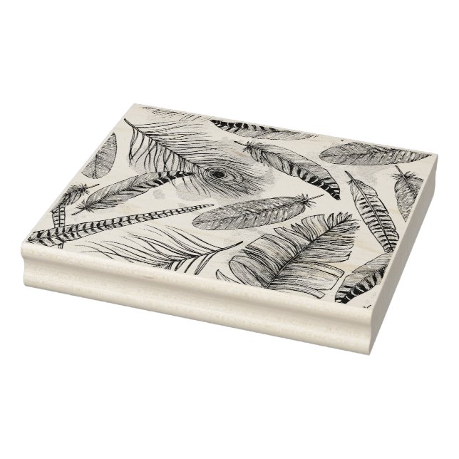 Carimbo De Borracha Peacock Feather (Carimbo)