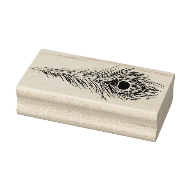 Carimbo De Borracha Peacock Feather Art Peacocks Feenas Trabalho de ar (Carimbo)