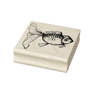 Carimbo De Borracha Peixe Dourado Fantasia