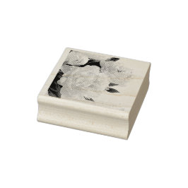 Carimbo De Borracha Pena floral