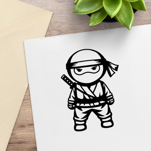 Carimbo De Borracha Pequeno Guerreiro Ninja (Criador carregado)