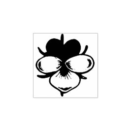 Carimbo De Borracha Pequeno Pansy