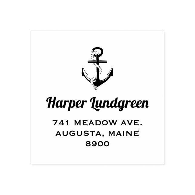 Carimbo de Borracha Personalizada Náutica de Âncor (Impressão)