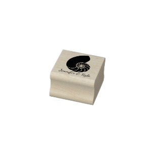 Carimbo de Borracha Personalizado Concha Nautilus