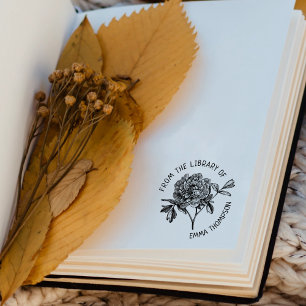 Carimbo De Borracha Personalizado da Biblioteca de, Livro de Montes Bo