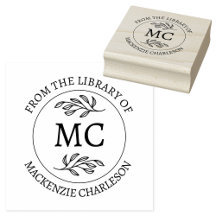 Personalizado Da Biblioteca de Livros Monogramados