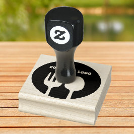 Carimbo de borracha personalizado do logotipo come