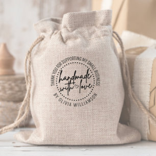 Carimbo De Borracha Personalizado Fabricado À Mão Com Amor Obrigado Pe
