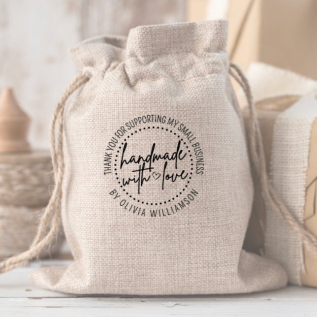 Carimbo De Borracha Personalizado Fabricado À Mão Com Amor Obrigado Pe (Criador carregado)