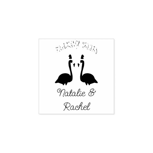 Carimbo De Borracha Personalizado Flamingos Flamingo Belles de Natal (Impressão)