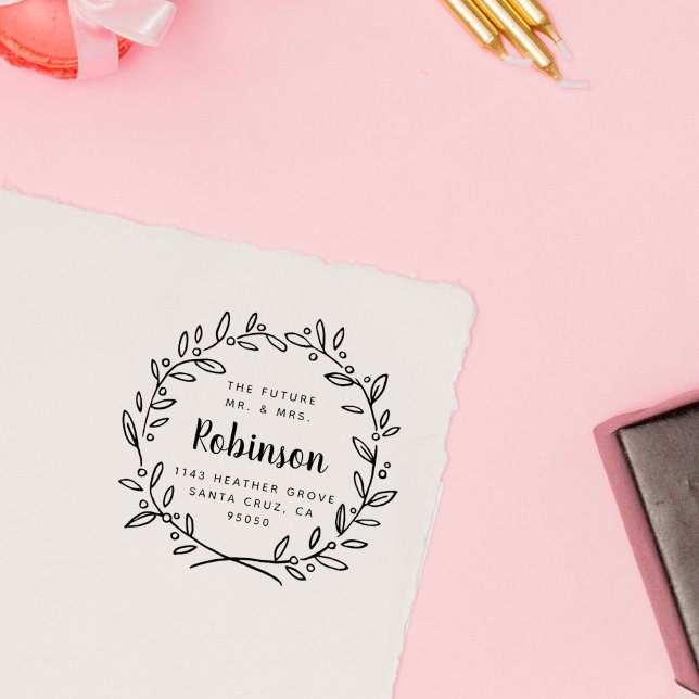 Carimbo De Borracha Personalizado Futuro Sr. Casamento de Endereço da  (Criador carregado)