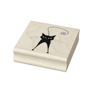 Carimbo de Borracha Personalizado Gato Preto Scrap