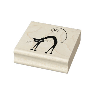 Carimbo de Borracha Personalizado Gato Preto Scrap