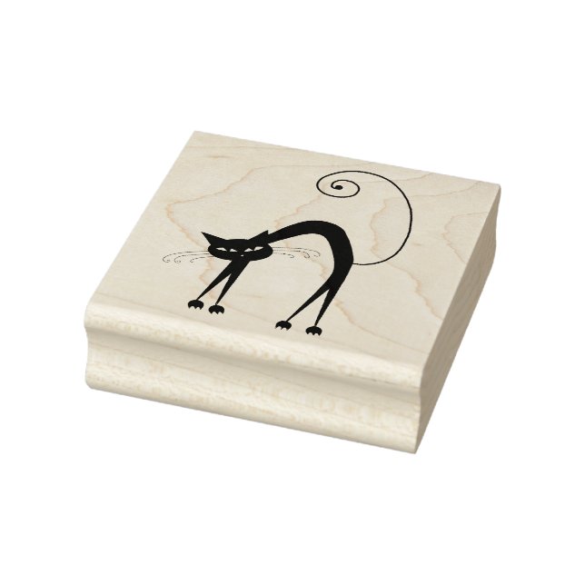 Carimbo de Borracha Personalizado Gato Preto Scrap (Carimbo)