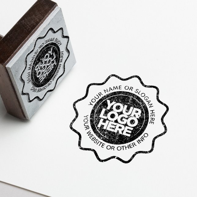 Carimbo de Borracha Personalizado para Logótipo da (Seal your brand's uniqueness with your customized rubber stamp|)