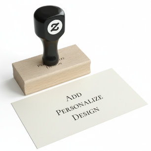Carimbo De Borracha Personalizado Personalizado 1,5" x 3"