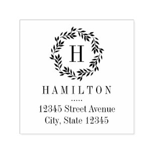 Carimbo de borracha personalizado por monograma