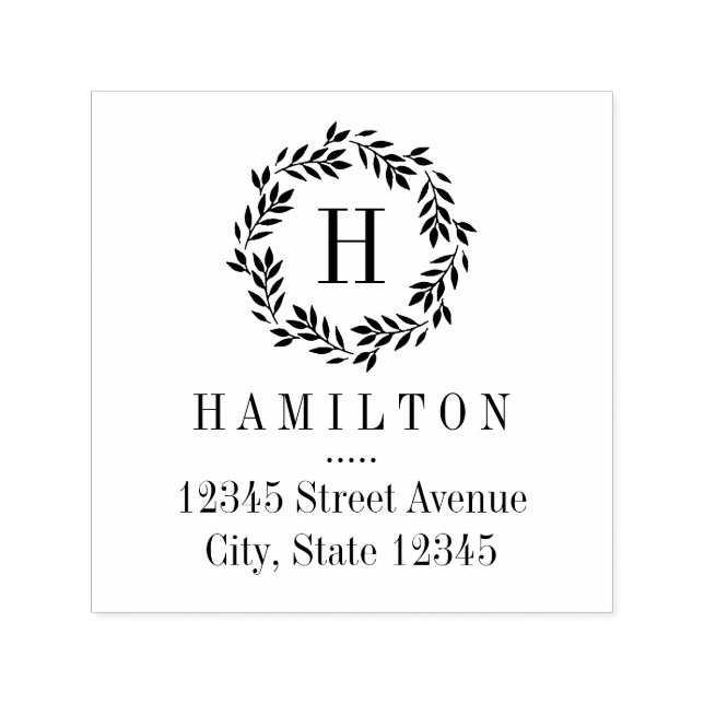 Carimbo de borracha personalizado por monograma (Design)