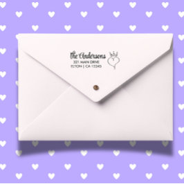 Carimbo De Borracha Personalizar Endereço de Retorno de Script de Cora