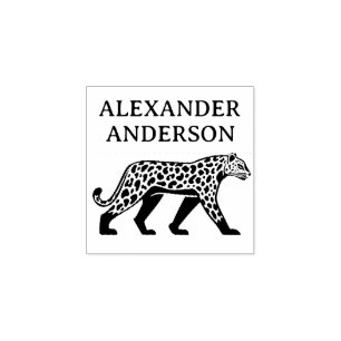 Carimbo De Borracha Personalizar Leopardo