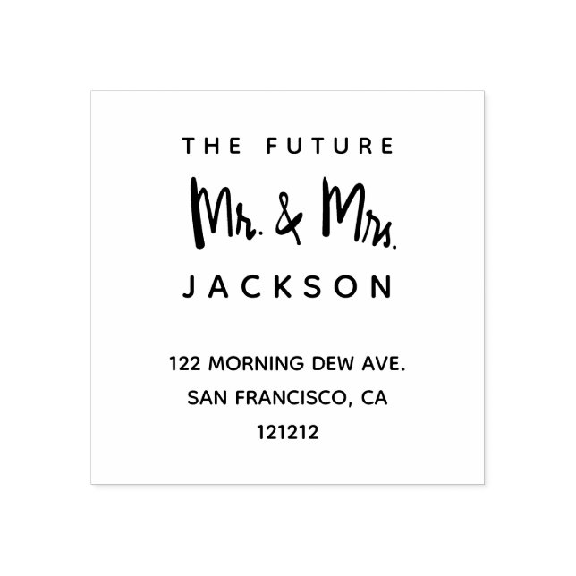 Carimbo De Borracha Personalizar o futuro Sr. e o endereço de devoluçã (Impressão)