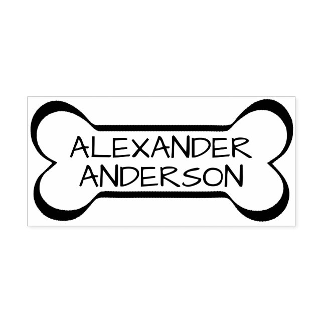 Carimbo De Borracha Personalizar o osso do cão (Impressão)