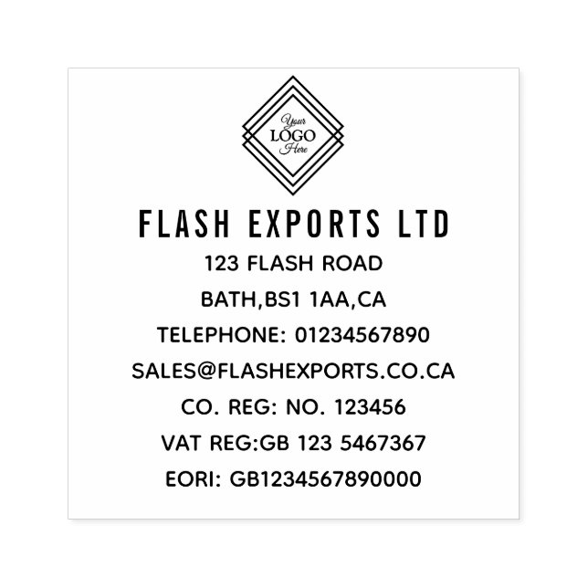 Carimbo De Borracha Personalize o logotipo da sua empresa (Impressão)