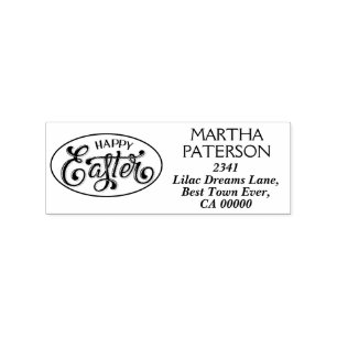 Carimbo De Borracha Personalize o símbolo do Felz pascoa.