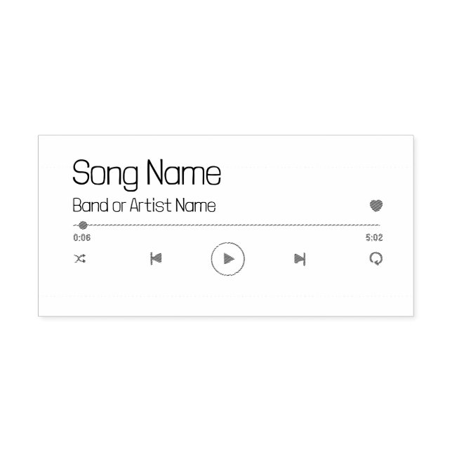 Carimbo De Borracha Personalize Sua Música Favorita (Impressão)