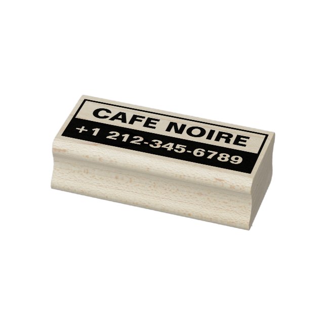 Carimbo De Borracha Personalized Business Maple Wood Stamp (Carimbo)