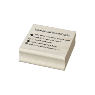 Carimbo De Borracha Personalized Business Name Text Info Rubber Stamp