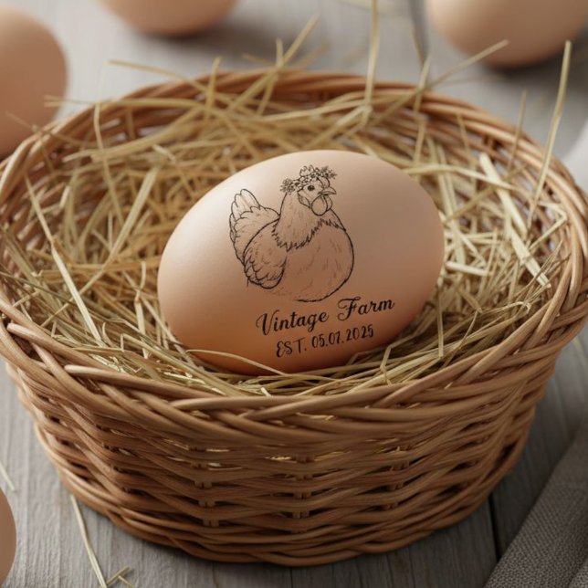 Carimbo De Borracha Personalized egg stamp, personalized fresh egg (Criador carregado)
